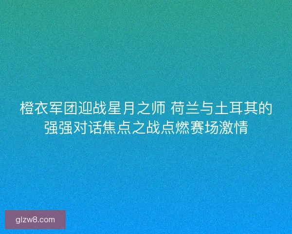 橙衣军团迎战星月之师 荷兰与土耳其的强强对话焦点之战点燃赛场激情